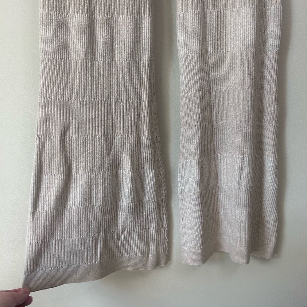 Revolve Song of Style Tonal Elyse Ribbed Knit High Waist Flare Pants Size XL - Picture 5 of 10